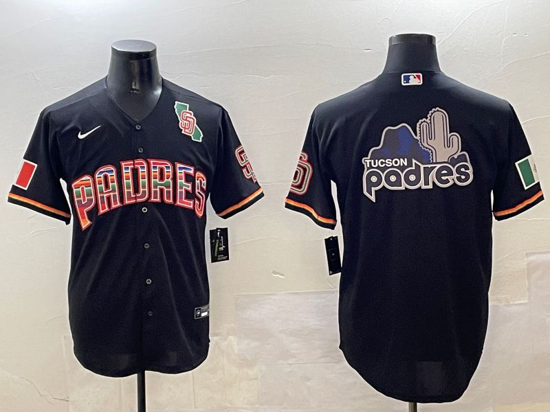 Men San Diego Padres Blank Black Fashion Game 2025 Nike MLB Jersey style 5